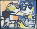Two animals 1952 painting by Karel Appel